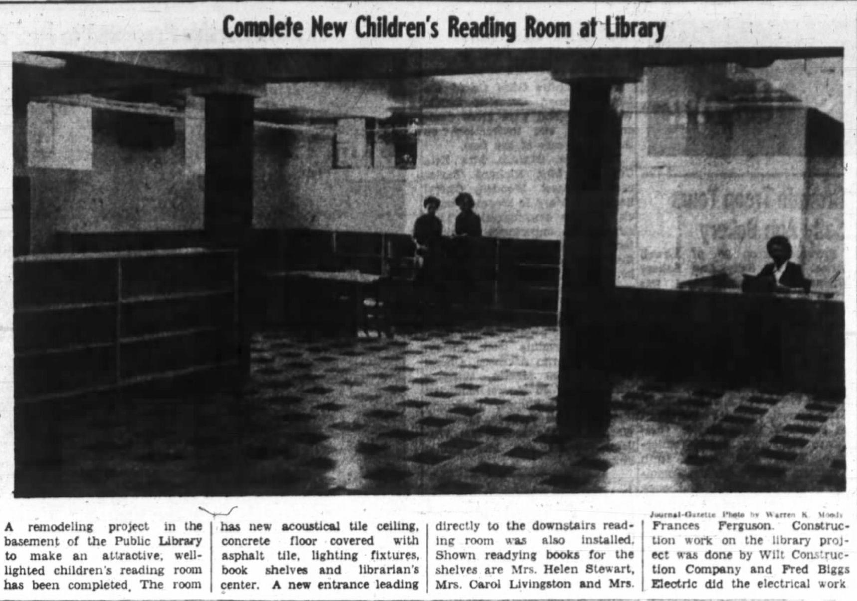 Complete new children's reading room at library